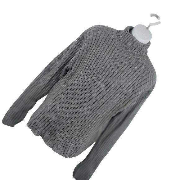 OLD NAVY OUTLET! LUXE DOVE GRAY RIBBED KNIT TURTLENECK SWEATER! SZ L - Picture 8 of 8